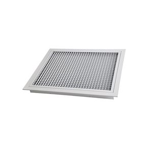  Grille de reprise porte-filtre aluminium blanc mate 500 x 400 mm - filtre inclus - 400x400px